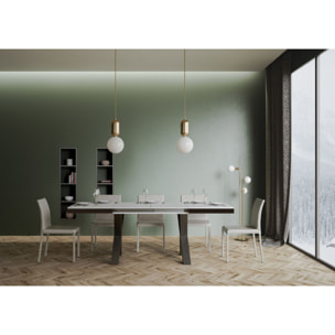 Mesa extensible 90x180/284 cm Traffic Evolution Fresno Blanco estructura Antracita