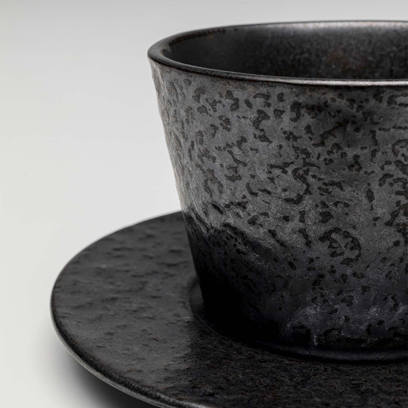 Tasses à espresso Cosmos noires set de 4 Kare Design