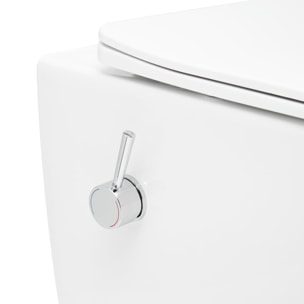 Fusion WC japonais suspendu sans bride, chasse d'eau Vortex + abattant SoftClose, blanc (SATFUS11BFC)