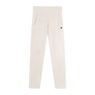 Pantalone donna in felpa viscosa con bande intrecciate