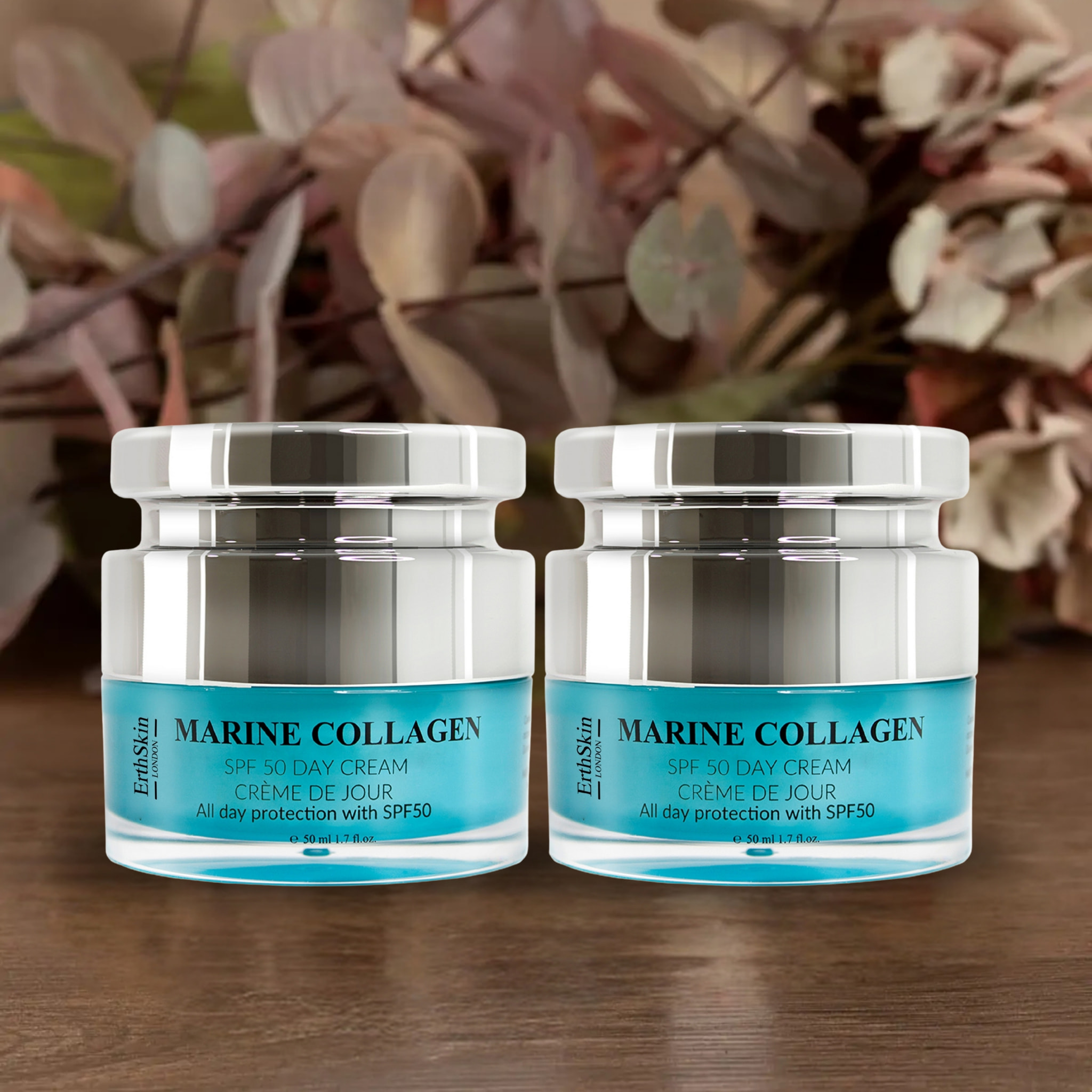 Crema de día SPF50 con colágeno marino 2x 50 ml