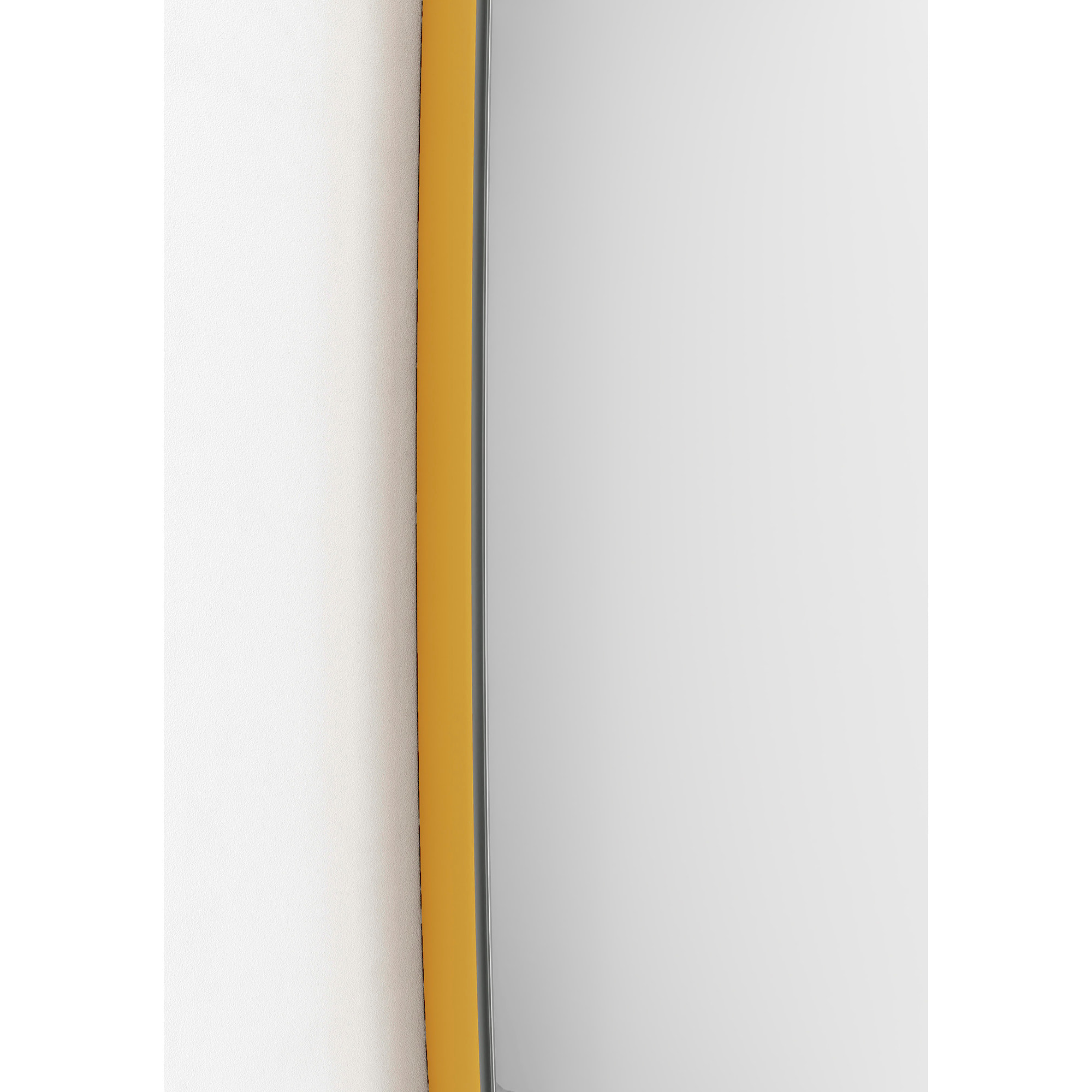 Set de espejos ovalados Eclipse aglomerado mostaza 65/40x40x2 cm