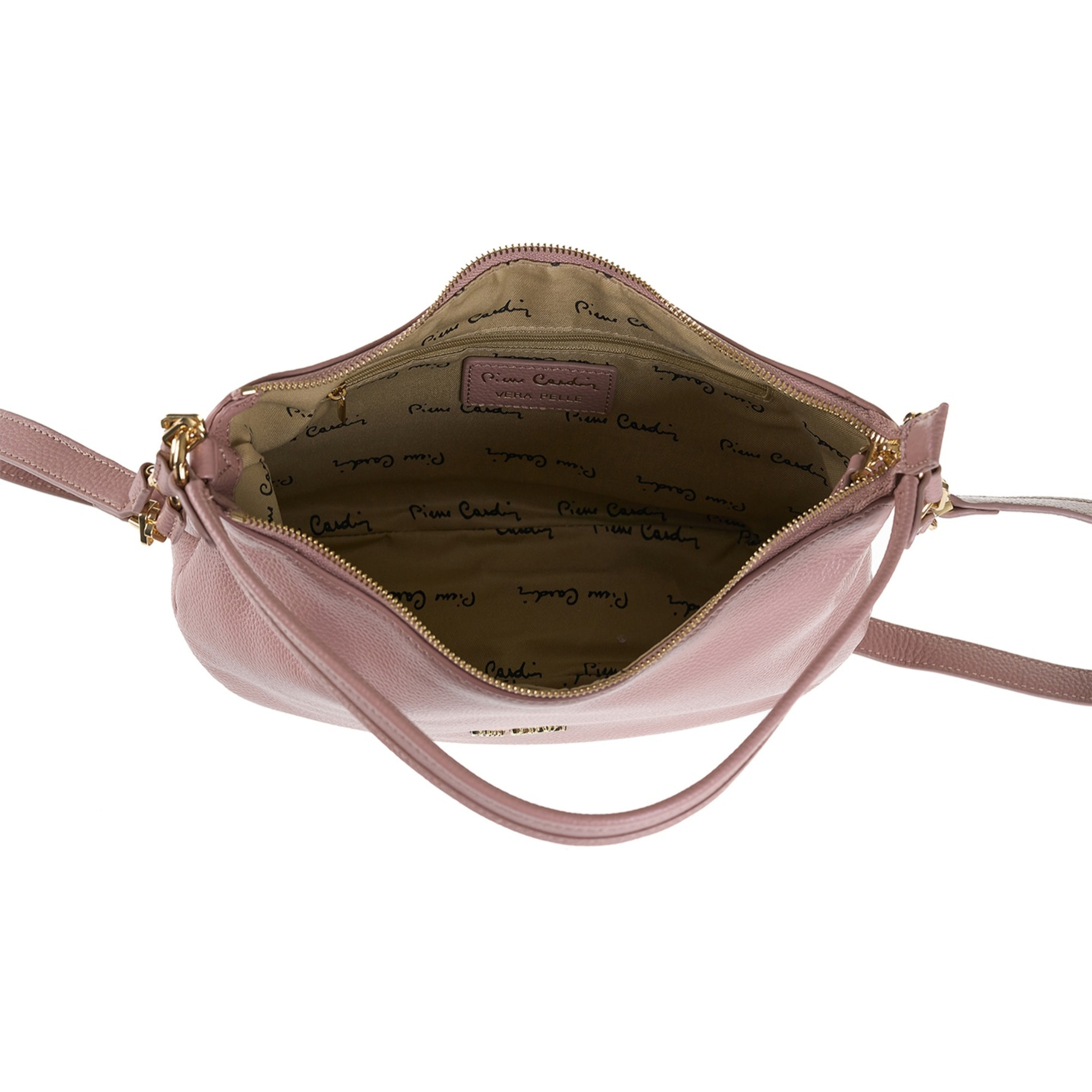 Borsa a spalla da donna Made in Italy - Modello Edera Plus - 100% pelle - 32.5 x 19.0 x 10.0 cm