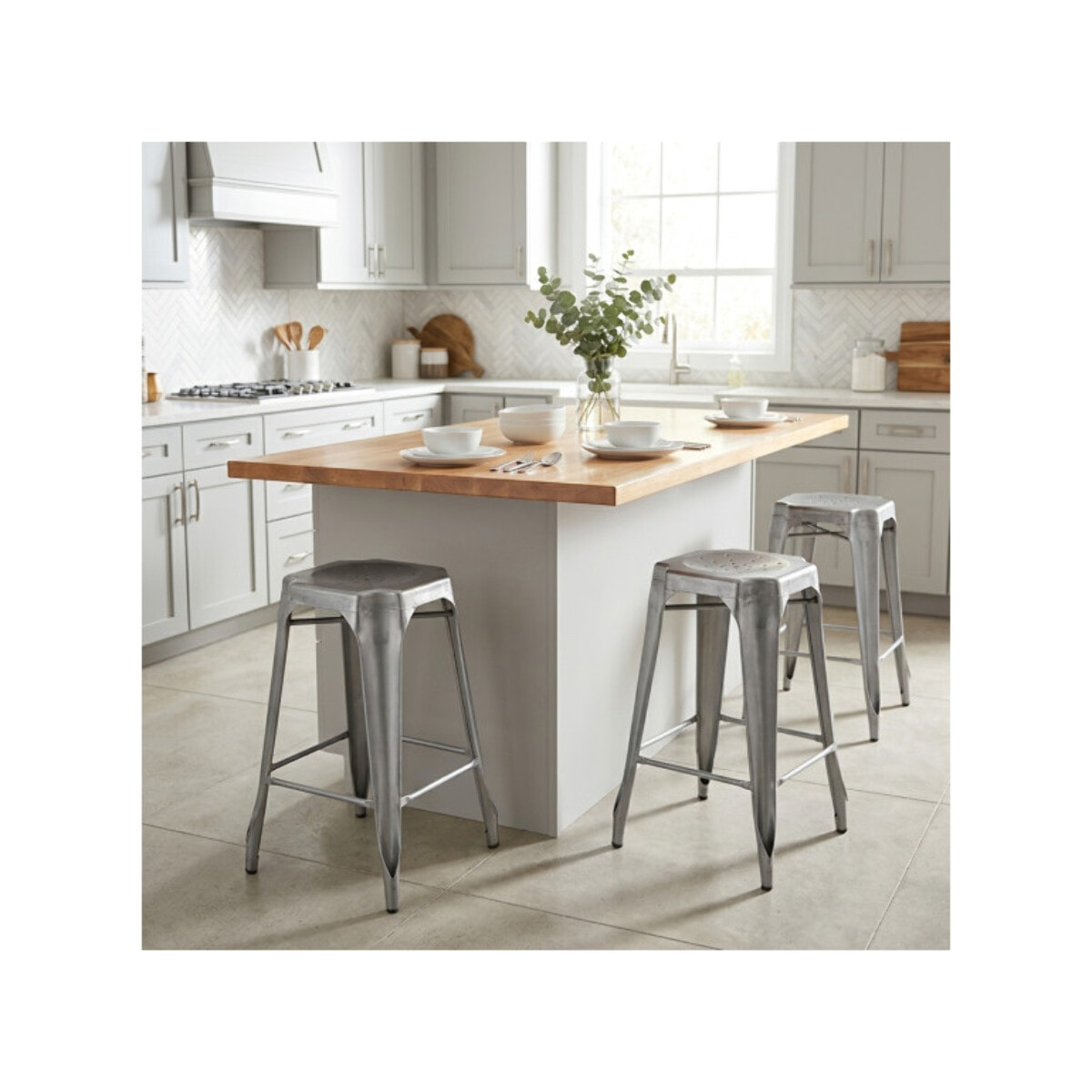 Tabouret de bar en métal au style industriel - STEAL