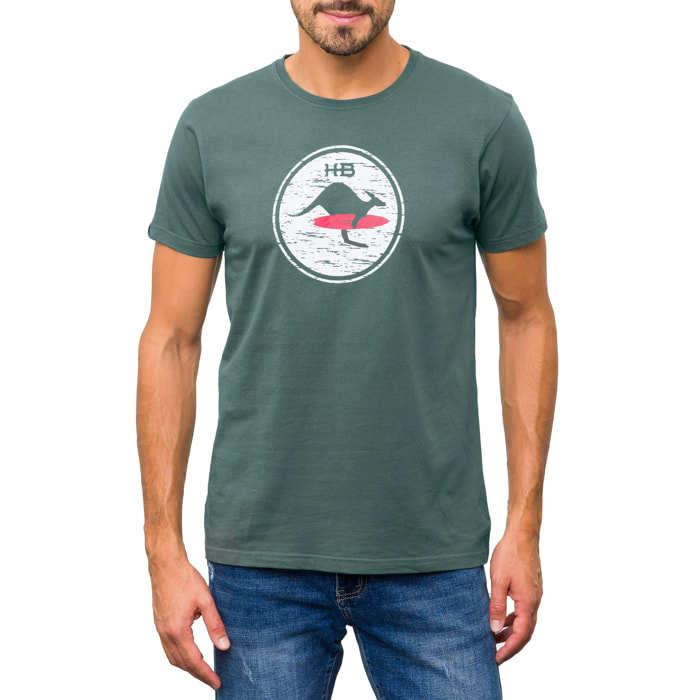 T-shirt in cotone 150 gr Hot Buttered Venice Colore Verde.