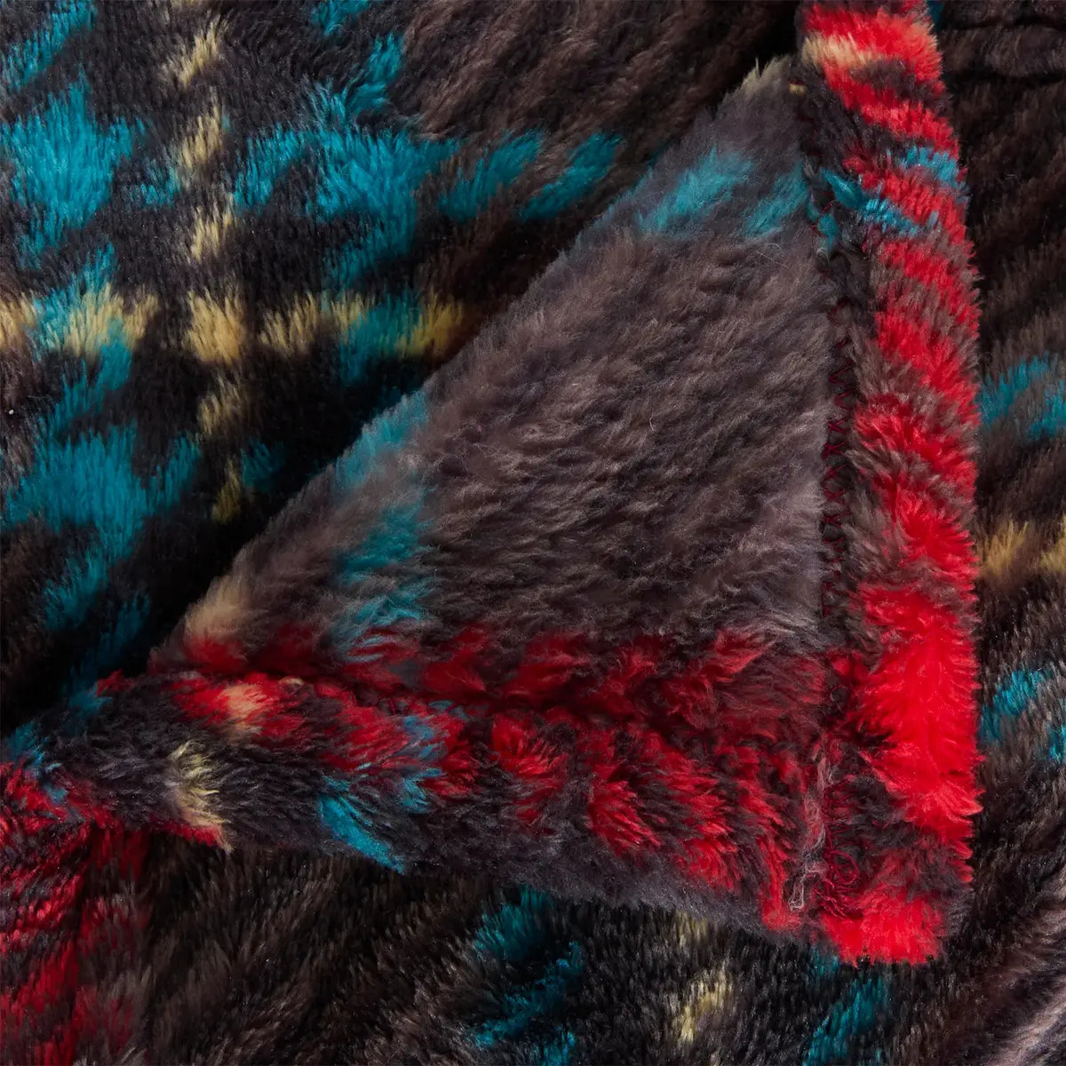Plaid flanelle imprimé Brody rouge 230x180cm