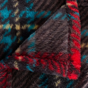 Plaid flanelle imprimé Brody rouge 230x180cm