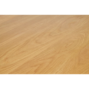 Bureau design avec rangements 2 tiroirs bois clair hévéa L120 cm BROOK