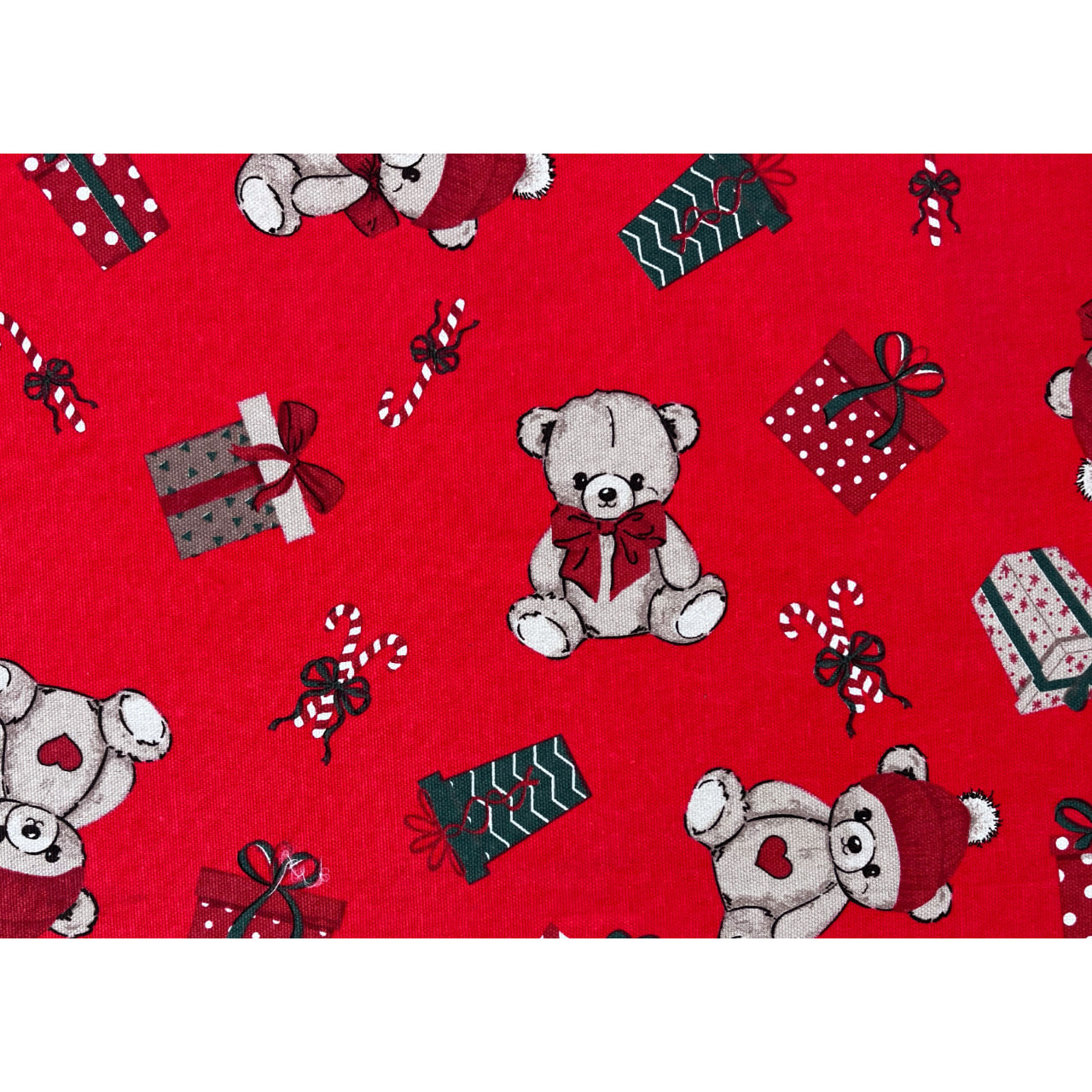 Tovaglia Natalizia in 100% Cotone Made In Italy Fantasia Bears