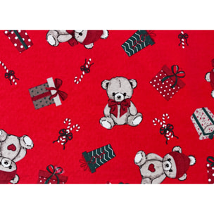 Tovaglia Natalizia in 100% Cotone Made In Italy Fantasia Bears