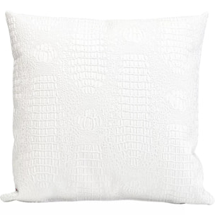 Coussin Croco blanc Kare Design