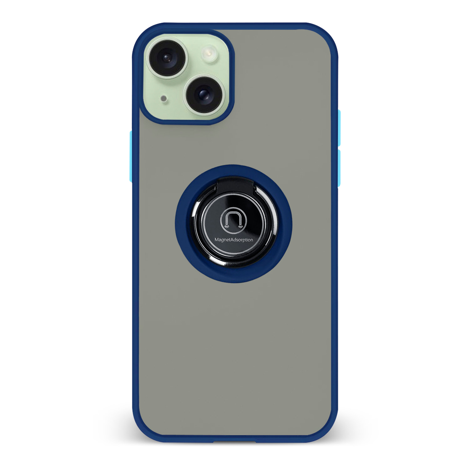 Custodia anti-shock ibrida Clampstand per 13 / 14. Anello di bloccaggio pieghevole + modalità stand.