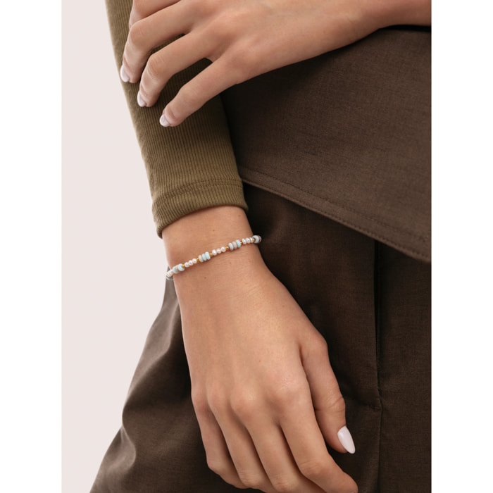 Bracciale Daylight Perle Acciao Placcato Oro