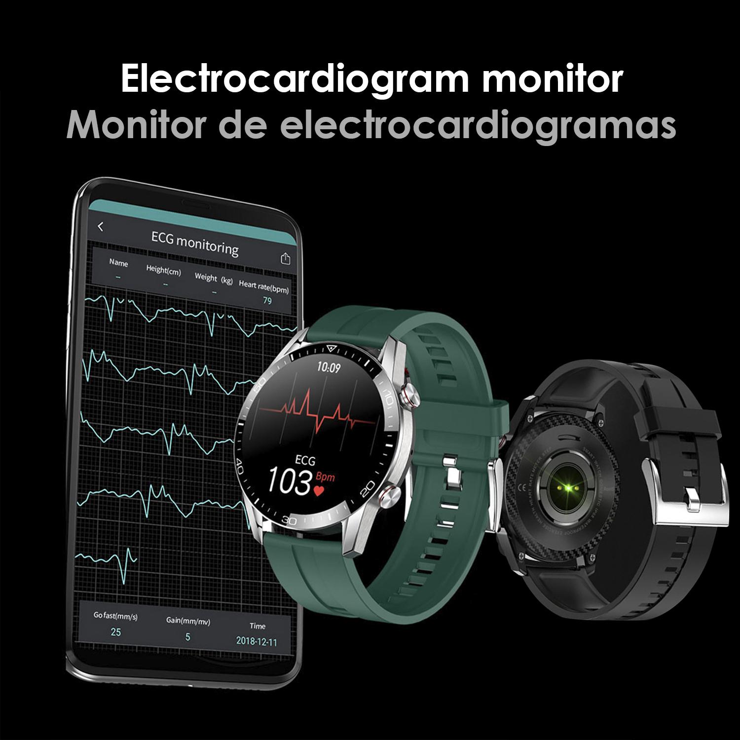 Smartwatch TK28 con cinturino in metallo, cardiofrequenzimetro, pressione sanguigna e monitor O2. Varie modalità sportive.