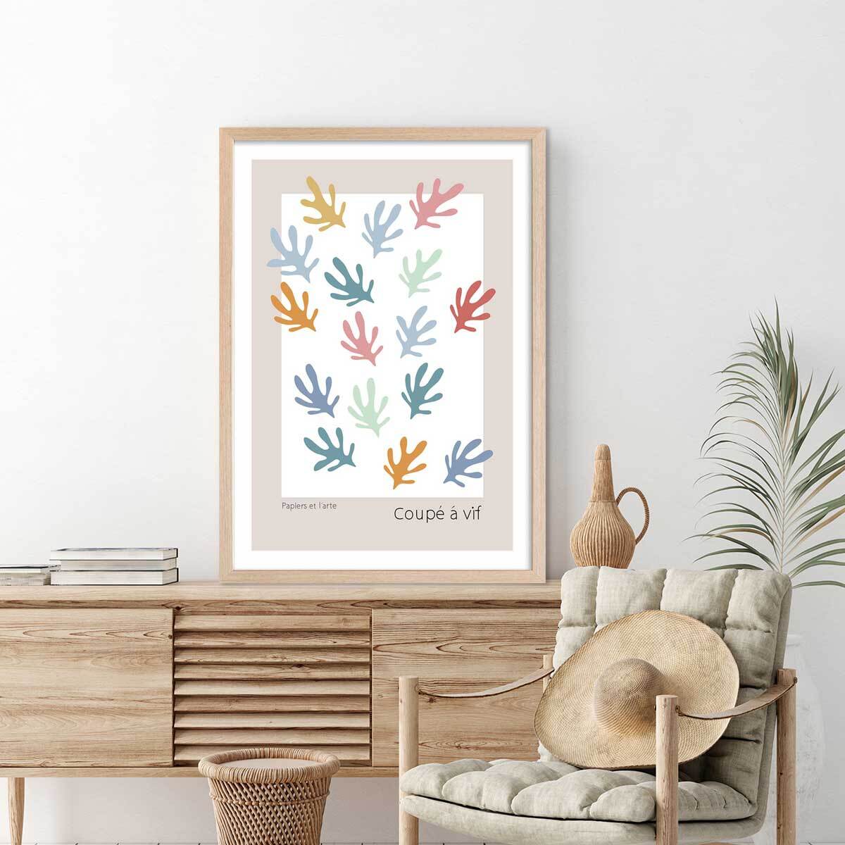 Affiche  papiers et l'arte Affiche + cadre en bois - Chêne