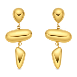 Pendientes Over acabado oro amarillo 18k