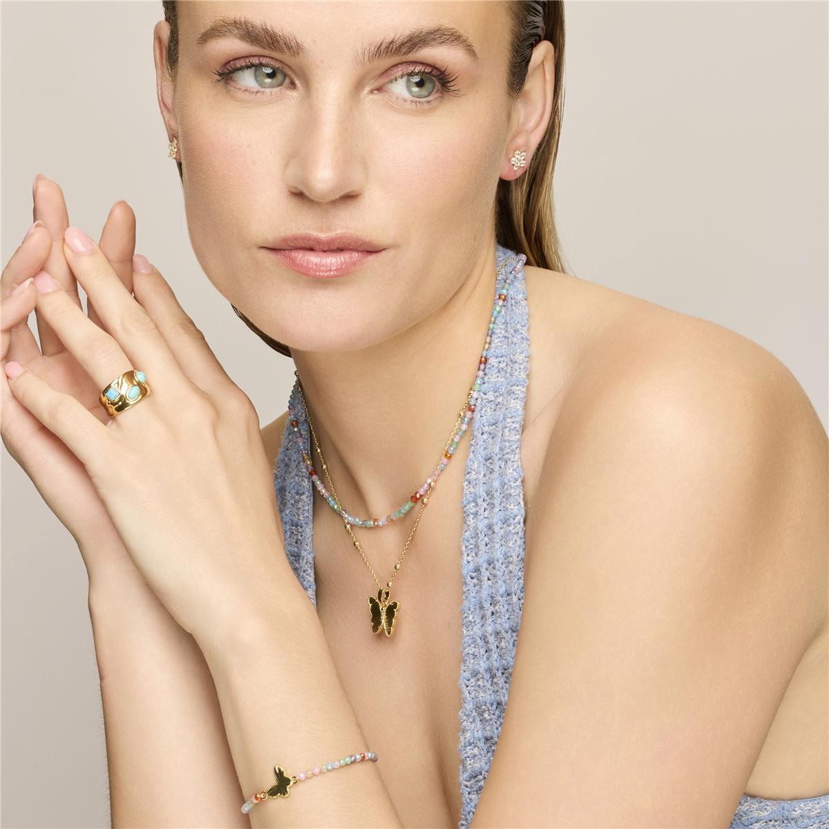 Pendientes acabado oro amarillo de 18k y Circonita Brillante