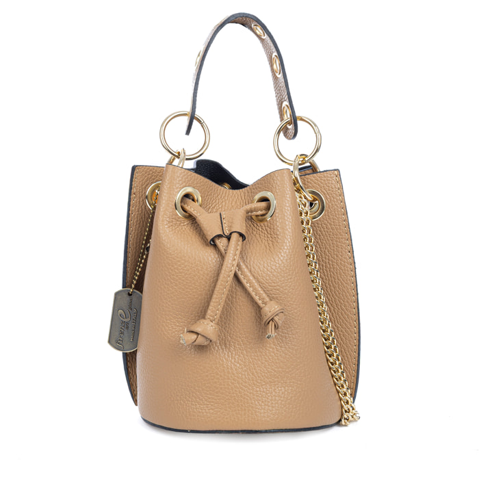 Primavera bolso de mano mujer. Piel auténtica Dollaro