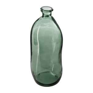 Vase "Dame Jeanne" - verre recyclé - vert kaki H35 cm