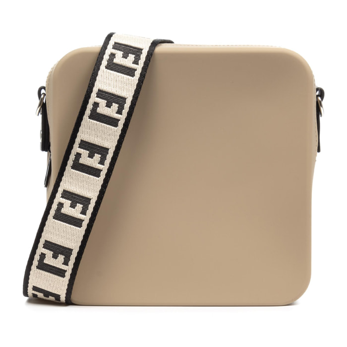 Villasalto bolso bandolera cuadrado de silicona, con correa diseño intercambiable.
