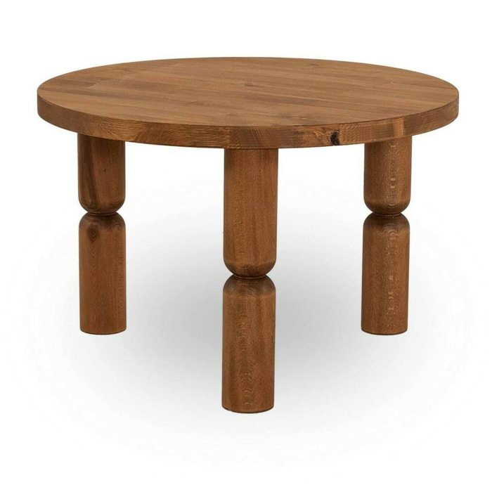 Tavolino da salotto Victorine, Tavolo basso da caffè, Portariviste per divano, Ripiano da soggiorno, 60x60h40 cm, Quercia
