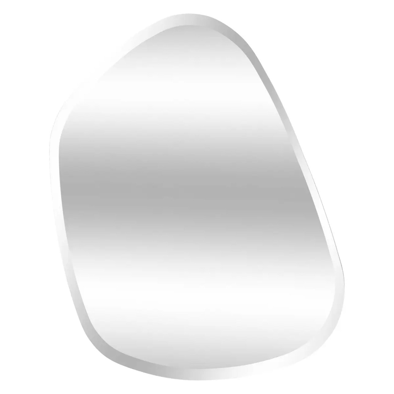 Miroir organique bisauté "Aidan" 68x50cm argent
