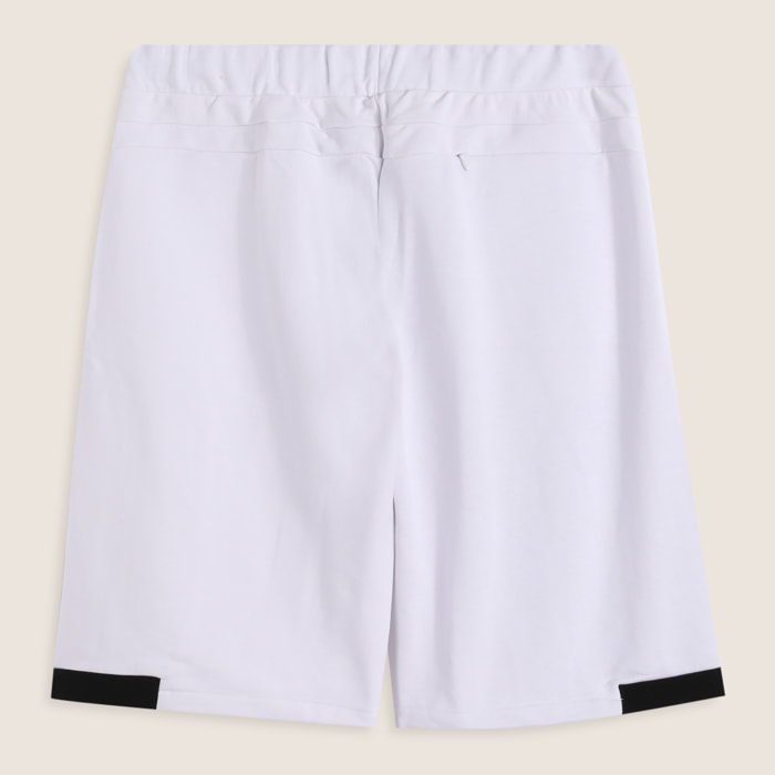 Pantaloni corti uomo in cotone con inserti a contrasto