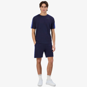 Kappa - Pantaloni Corti Uomo Blu - Logo Tape Gerri