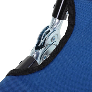 Conjunto de 2 Tumbonas Plegables Tumbonas de Jardín Reclinables con Respaldo Ajustable en 5 Niveles Carga 120 kg para Terraza Piscina 188x56x28 cm Azul