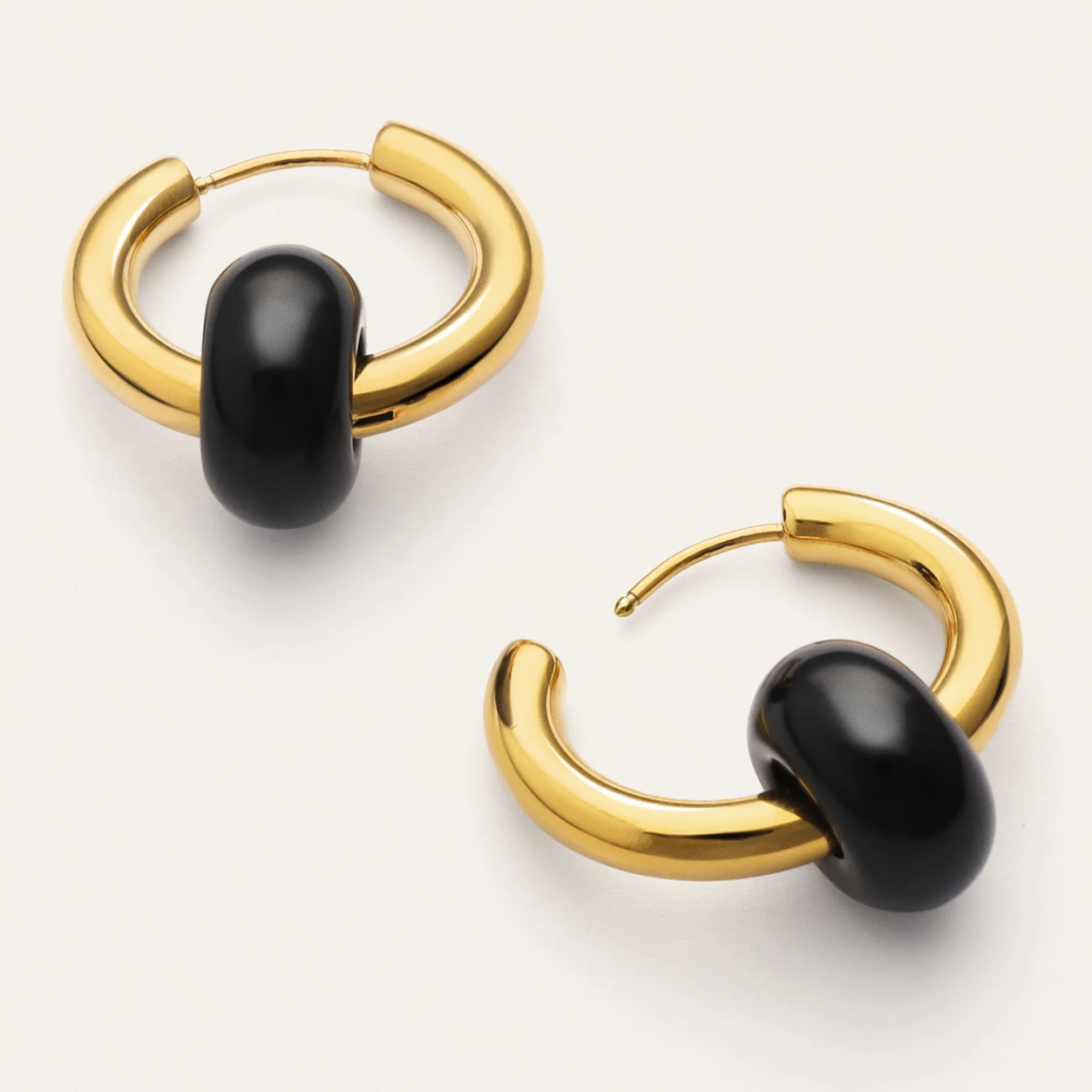 Orecchini Carmen True Black Acciao Placcato Oro