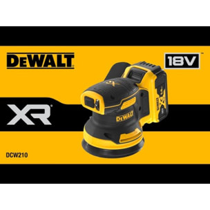 Ponceuse excentrique XR 18V 125 mm Brushless - DEWALT - sans batterie ni chargeur - coffret TSTAK - DCW210NT-XJ