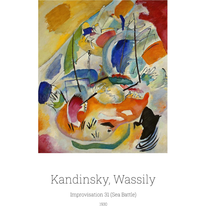Tableau improvisation par wassily kandinsky  Toile imprimée