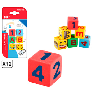 12 PACCHI GOMME DA CANCELLARE DADI CREATIVI DESIGN B 6 Uds.