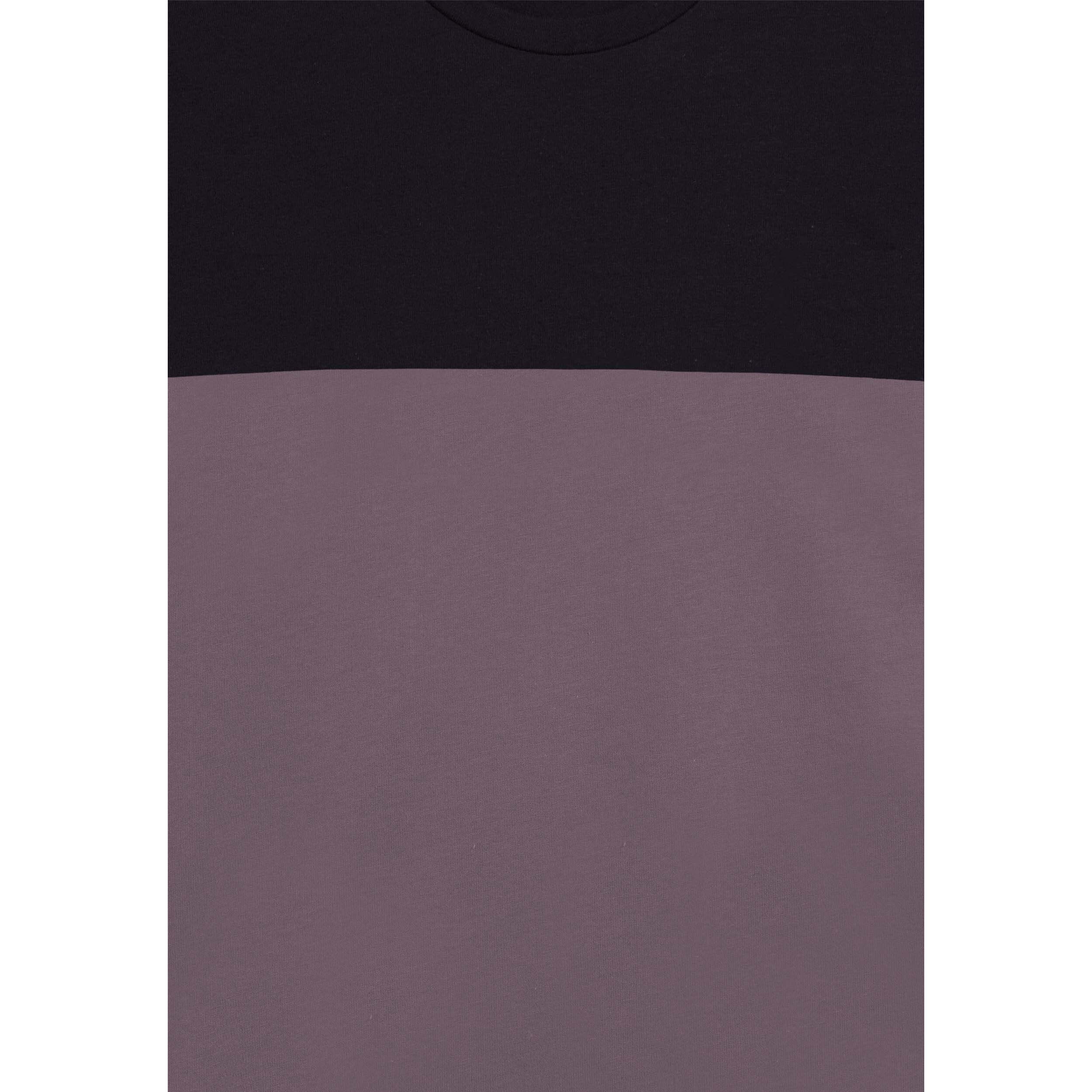 T-shirt colour block con stampa sulla spalla