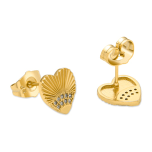 Pendientes con Circonita Brillante acabado oro 18k
