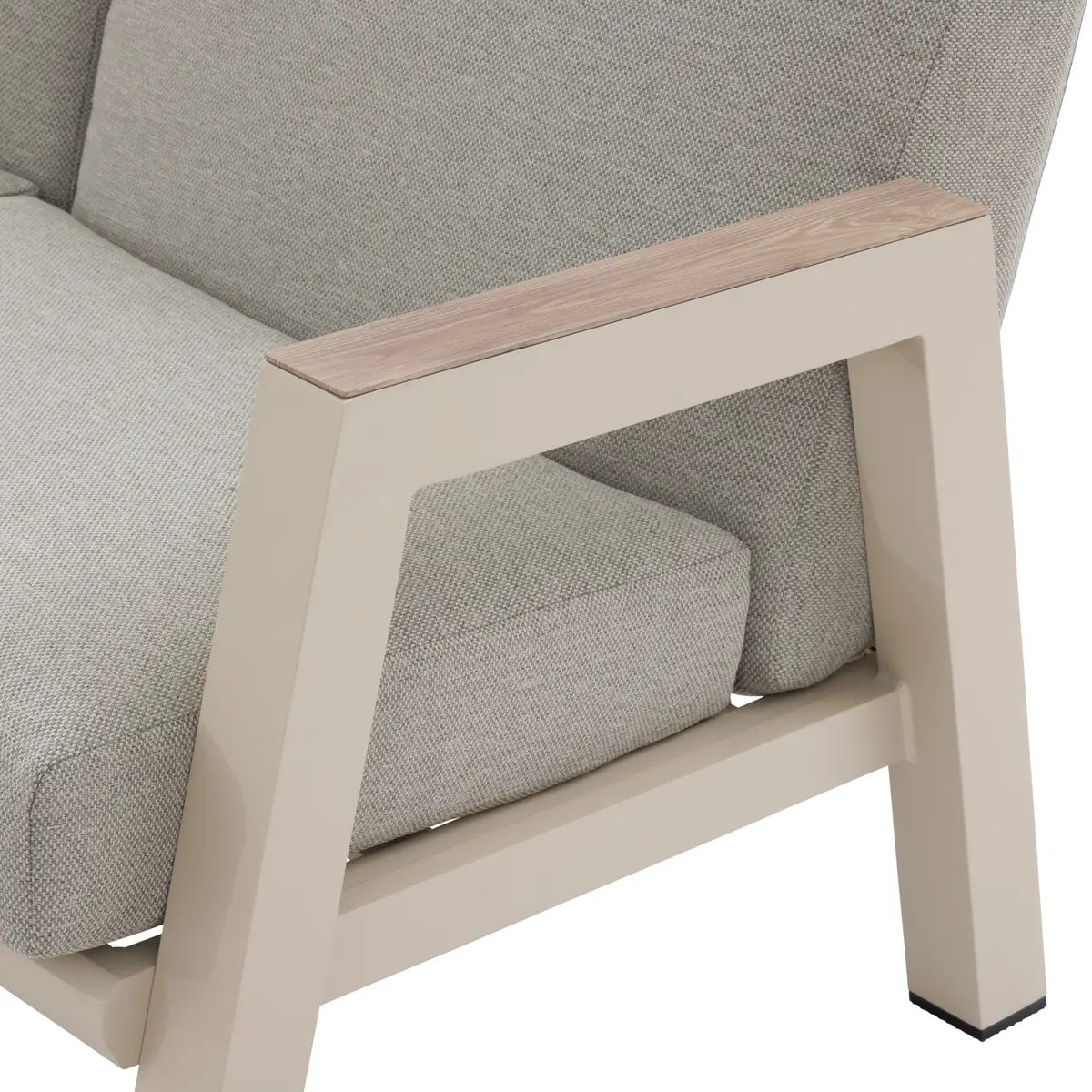 Fauteuil de salon de jardin "Axiome" argile aluminium et texaline et polyester