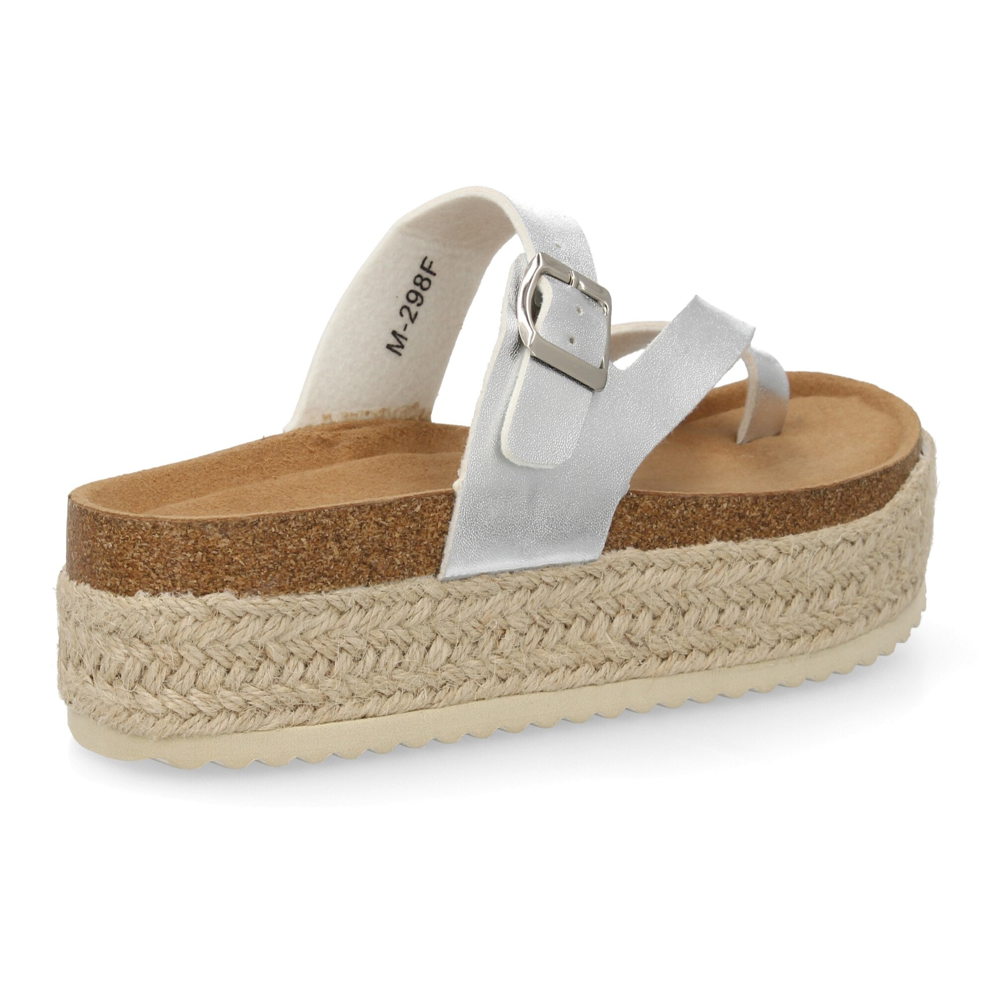 Sandalia plataforma cómoda mujer cierre hebilla