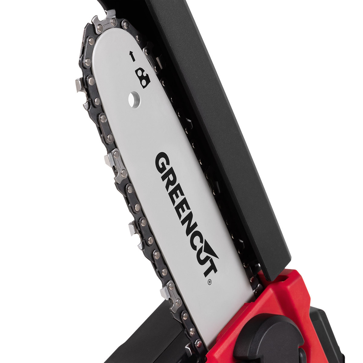 Motosierra de mano con batería de litio de 20V para poda con espada de 152mm, 6" - Greencut GSM200L