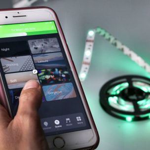 Forlight Tira LED RGB de 5m 12W con control ON-OFF y protección IP20 para uso interior