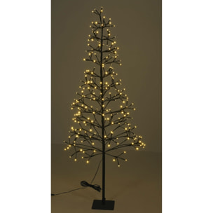 árbol de navidad en forma de a con 12 ramas con 280 luces led y una altura de 150cm