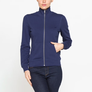 FELPA FULL ZIP CON COLLO ALTO