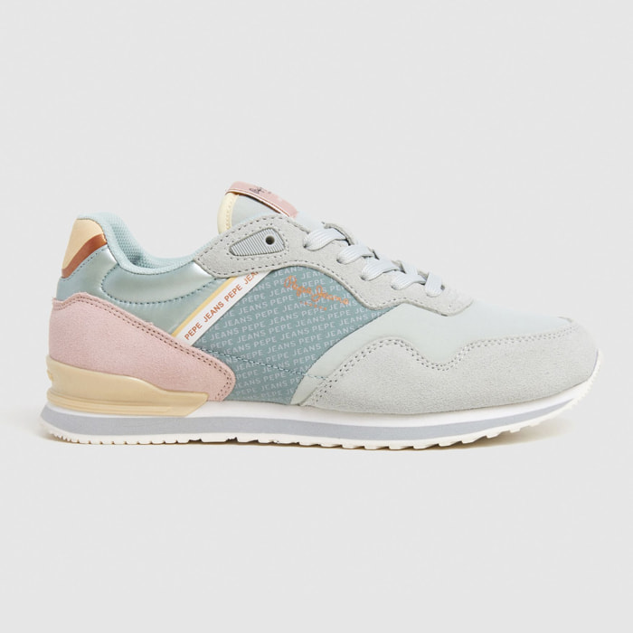 Sneakers London print - gris claro