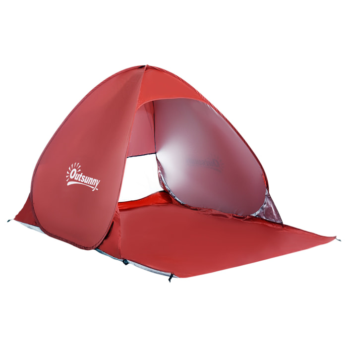 Tienda De CampaáÂ±a de Poliéster Acero 200x150x115cm Rojo