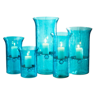 J-Line photophore Tarifa Etroit - glas - azur - extra large