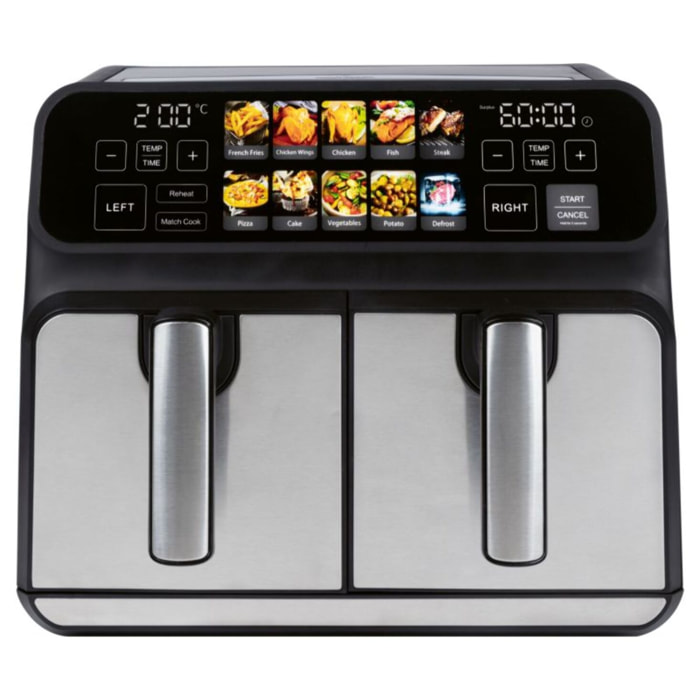 Friteuse à air chaud Air fryer 8L double compartiment Proficook PC-FR1287H