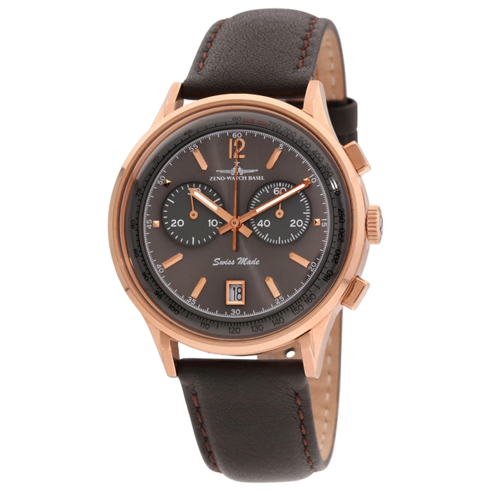 Reloj Zeno ZE5181-3 Hombre Analogico Cuarzo con Correa de Cuero