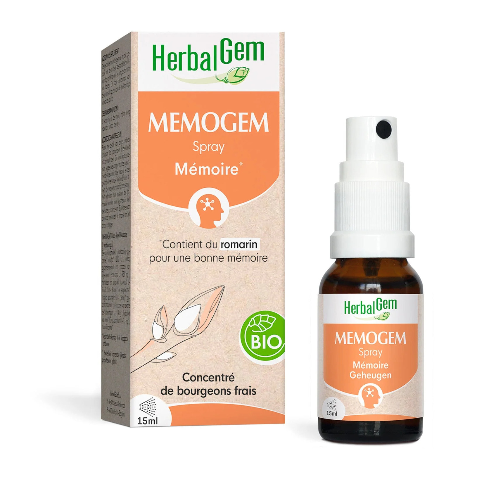 Herbalgem- MemoGem spray - Bio - 15 ml