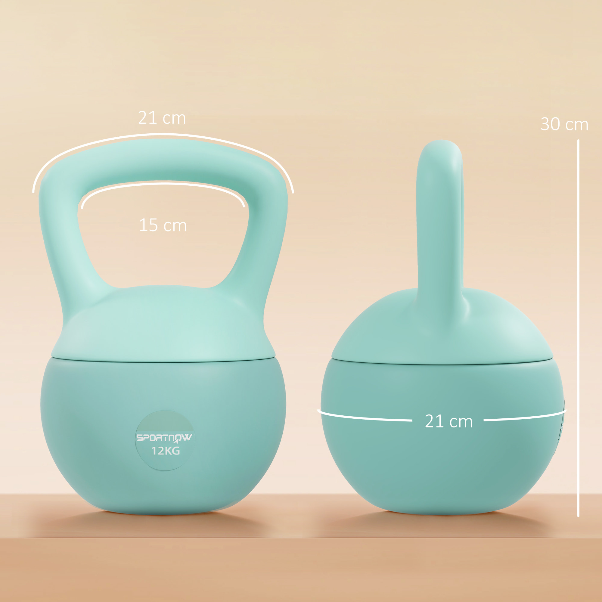 Pesa Rusa 12 kg, Soft Kettlebell Relleno de Arena Metálica y Mango Antideslizante, para Entrenamiento Culturismo en Casa, Gimnasio, Verde