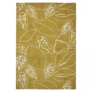 Tapis salon et chambre fait à la main en laine motif floral CHICDOUE