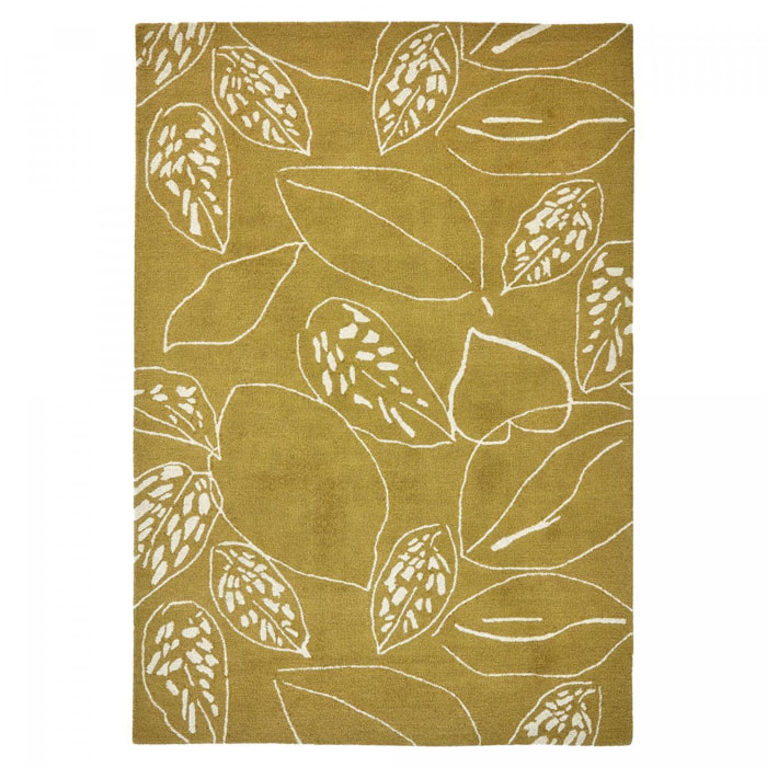 Tapis salon et chambre fait à la main en laine motif floral CHICDOUE